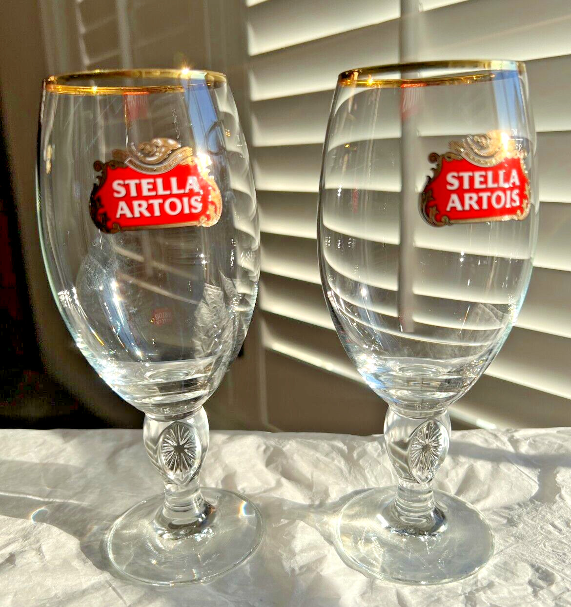 Two Stella Artois Glasses - Image 1