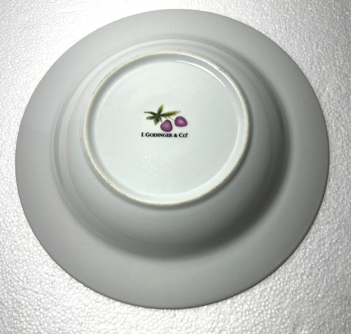 I. Godinger & Co “YORKSHIRE” Pattern 8.5" Desert Bowl Butterflies Fruit - Image 1