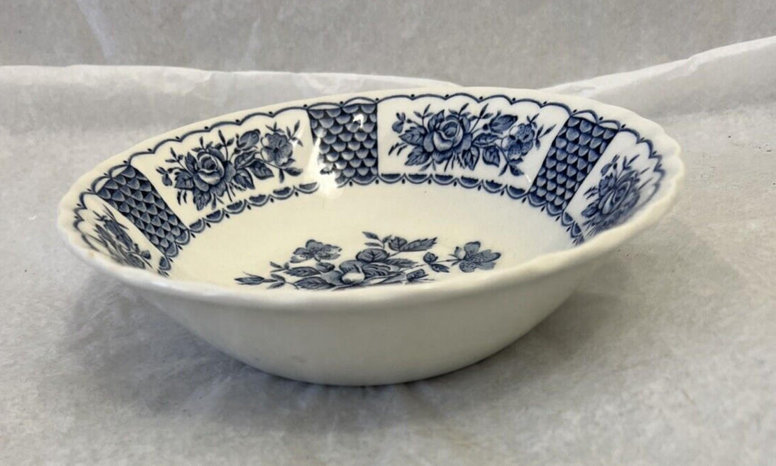 Myott Staffor Melody Ironstone England 1982 Blue 6 1/4" Cereal Bowl - Image 4