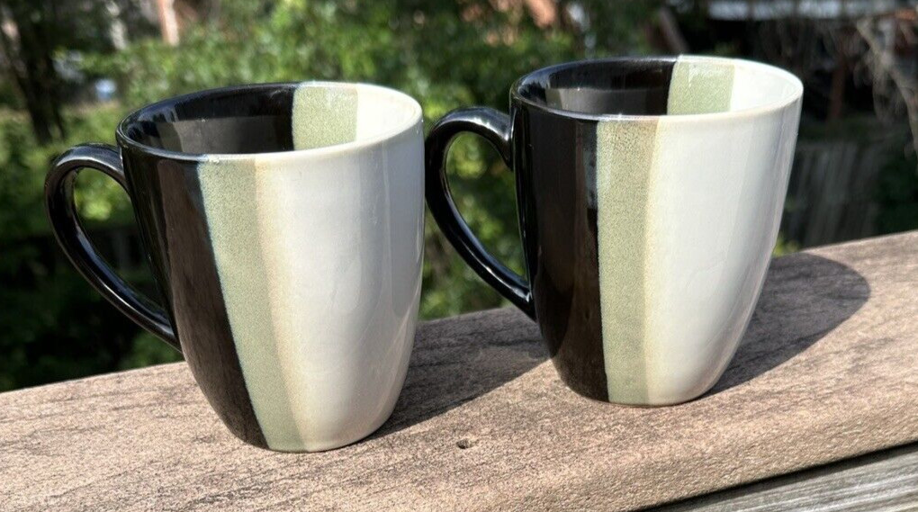 Two (2) Sango Eclipse Black Coffee / Tea Mugs -  4 1/8" - Immaculate - Image 6