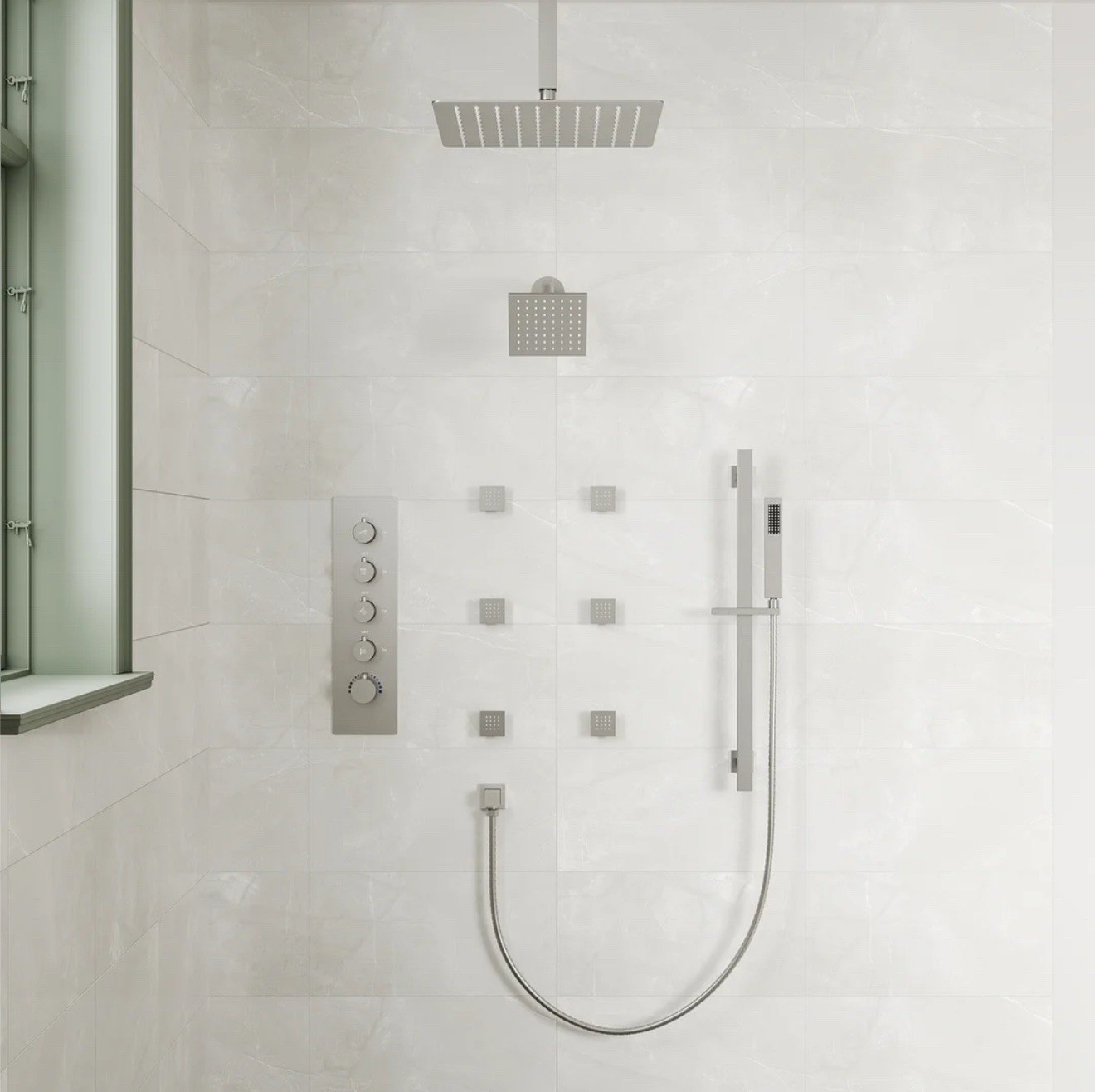 Everstein 16" Wall Mount Dual Shower Head Set SFS-1064-NK16 - New in Box UNUSED - Image 14