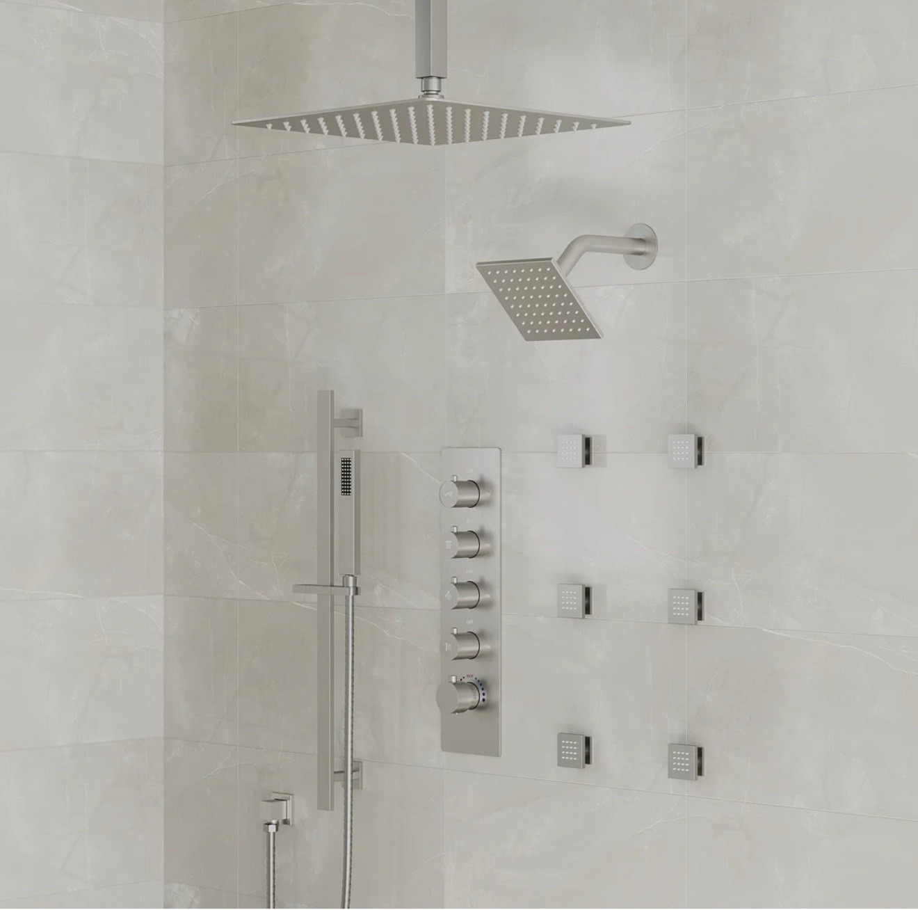 Everstein 16" Wall Mount Dual Shower Head Set SFS-1064-NK16 - New in Box UNUSED - Image 16