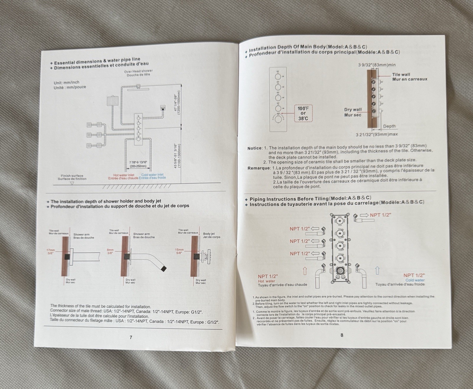 Everstein 16" Wall Mount Dual Shower Head Set SFS-1064-NK16 - New in Box UNUSED - Image 21