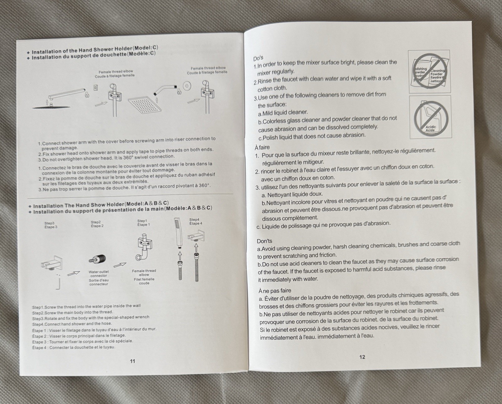 Everstein 16" Wall Mount Dual Shower Head Set SFS-1064-NK16 - New in Box UNUSED - Image 23