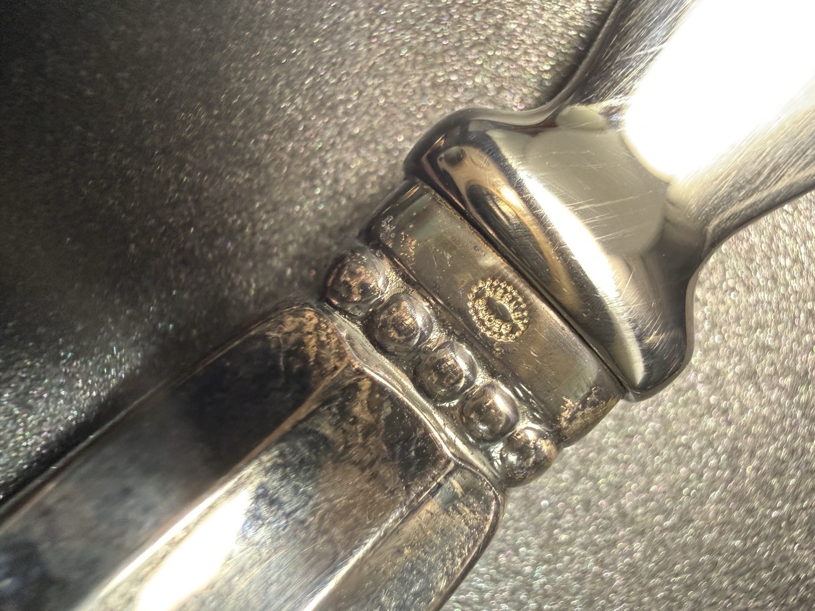 Georg Jensen Denmark Sterling Silver 925 Acorn Letter Opener, Box, and Bag - Image 6