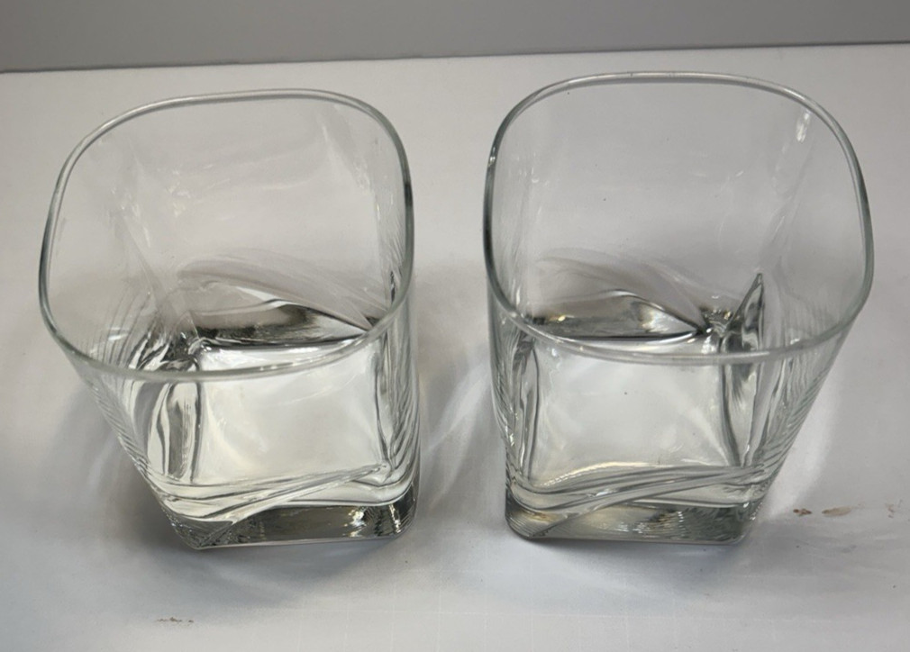 Set of 2 Durobor Verrières de Soignes Hi-Fi Low Ball Glasses 3 5/8” Belgium NOS - Image 1