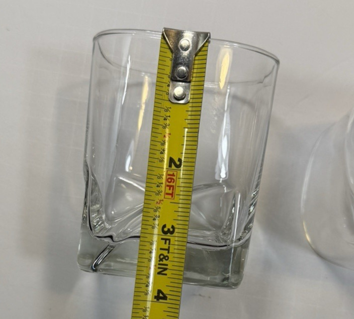 Set of 2 Durobor Verrières de Soignes Hi-Fi Low Ball Glasses 3 5/8” Belgium NOS - Image 2