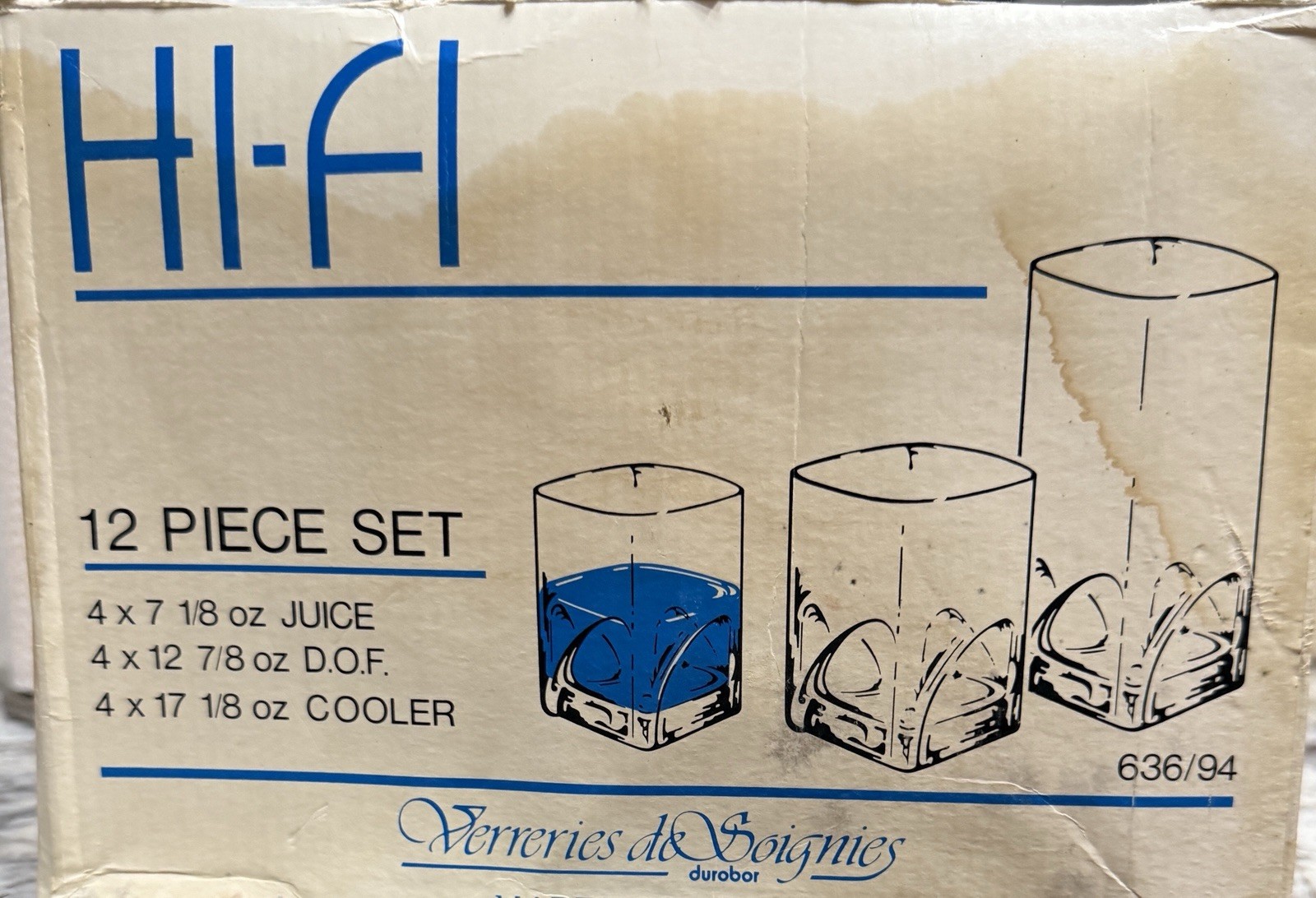 Set of 2 Durobor Verrières de Soignes Hi-Fi Low Ball Glasses 3 5/8” Belgium NOS - Image 7