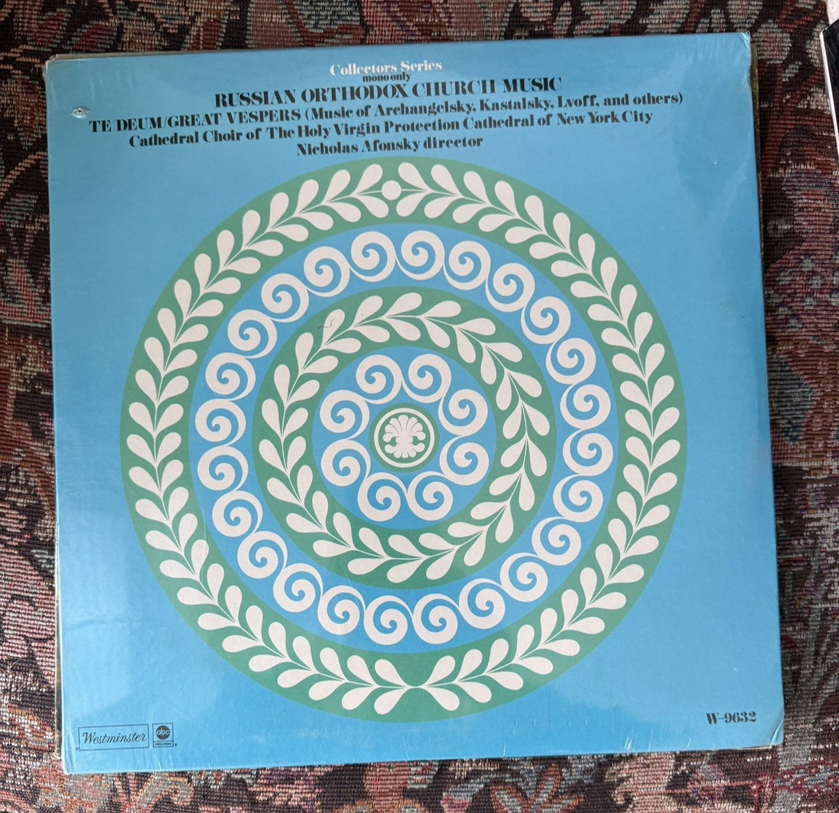 Russian Orthodox Church Music Te Deum Great Vespers - Nicholas Afonsky - W 9632