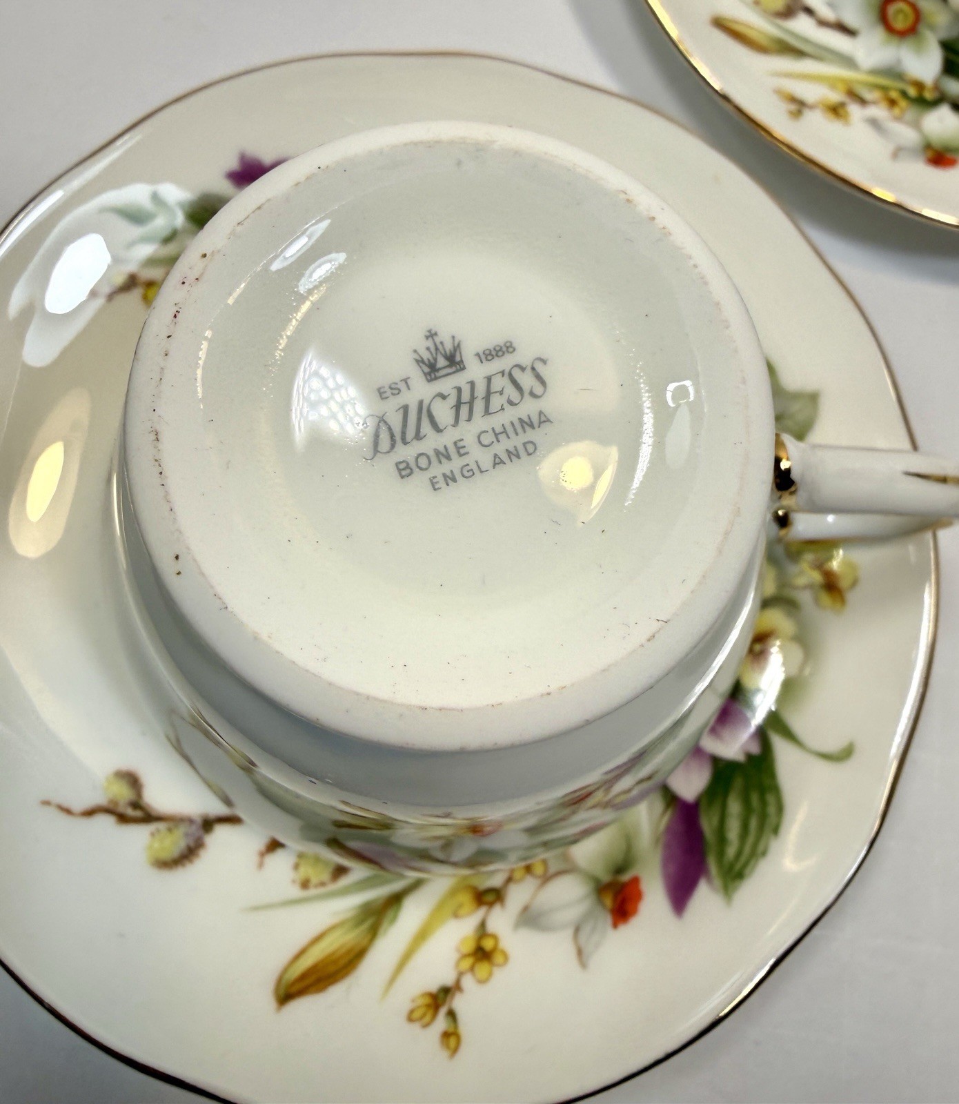 English Fine Bone China Duchess Tea Set Made In England - Spring - #408 - UNUSED - Image 13