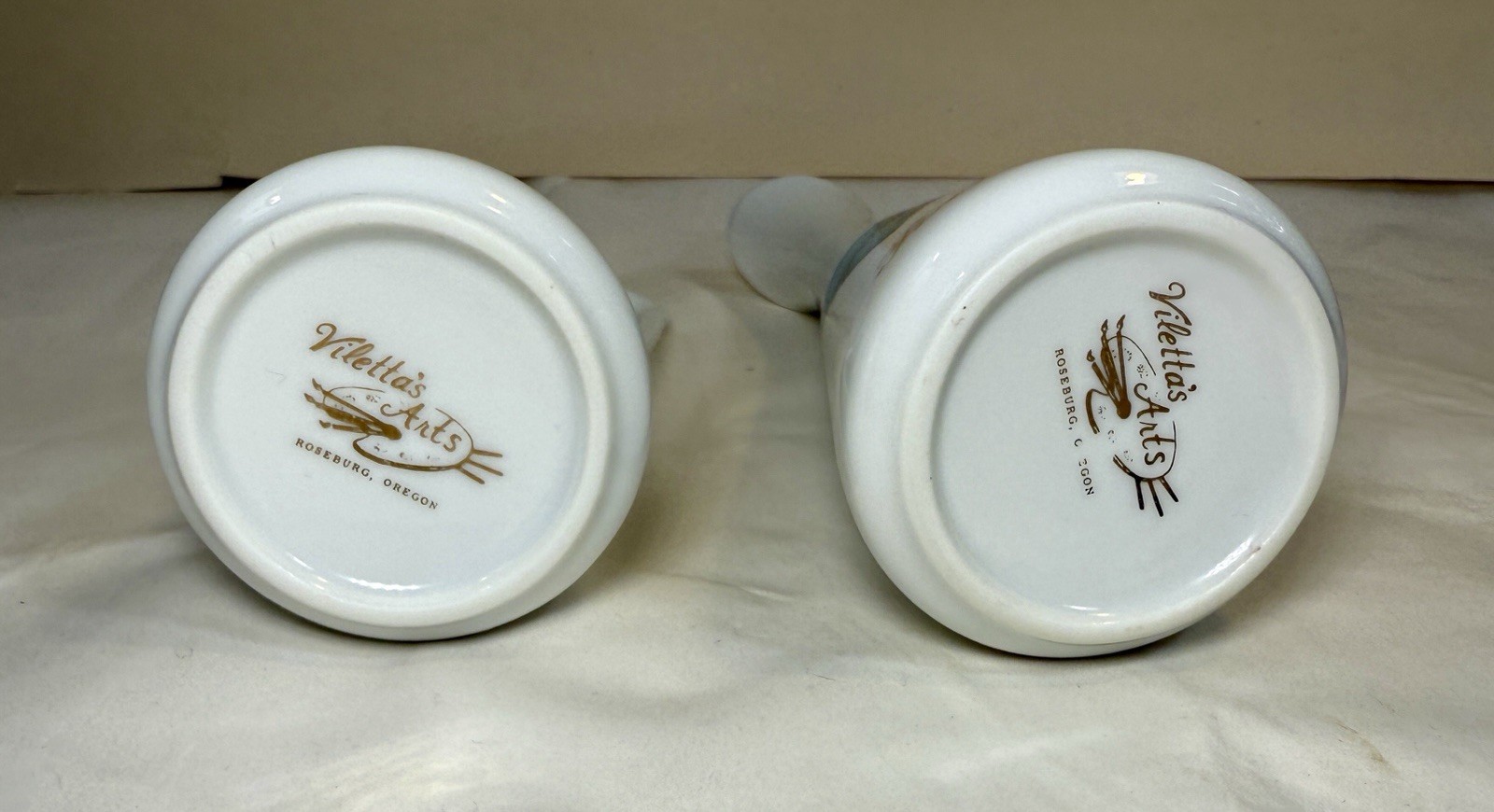 Viletta's Arts Fine Bone China Puget Sound Mini Vases Circa 1967 - Set Of Two - Image 1