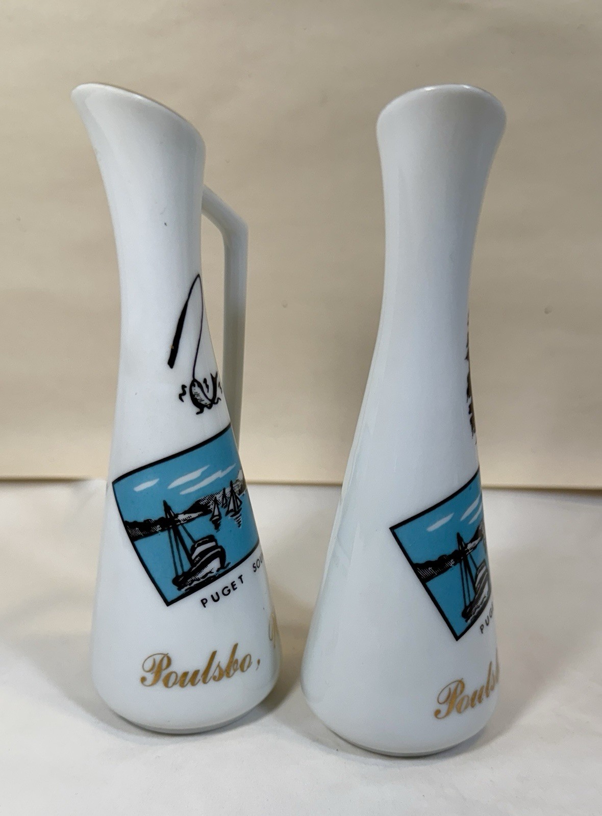 Viletta's Arts Fine Bone China Puget Sound Mini Vases Circa 1967 - Set Of Two - Image 2