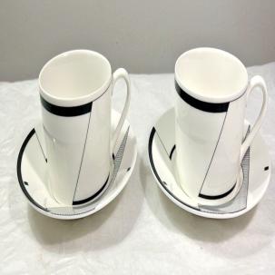 Two (2) Christopher Stuart's Optima HK200 Angles Cups & Saucers
