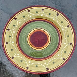 Set Of Four (4) Pier 1 ETRUSCO Salad / Luncheon Plates - Hand Painted - 8"