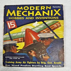 Modern Mechanix & Inventions Magazine September 1936 - German Paddle Plane
