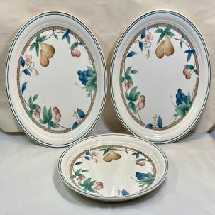 Set of 3 Noritake Keltcraft Nature's Bounty Ireland 10 1/2" Dinner Plates - EUC