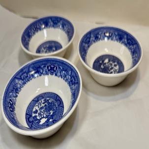 Set of Three Blue Willow Ware By Royal China Underglaze N52 Bowls - 5-1/2"