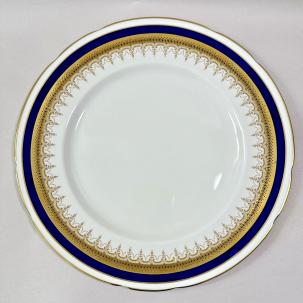 Paragon Stirling Dinner Plate 10 3/4” Cobalt Blue and Gold - UK - Small Defect
