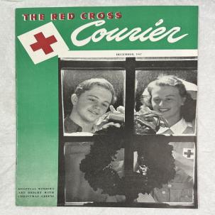 1947 December Red Cross Courier Magazine - Hospital Windows Are Bright w/ Xmas