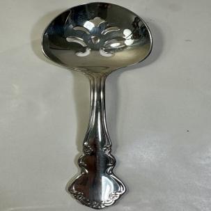 One Oneida Dover Stainless Pierced Tablespoon (Serving Spoon) - 8 3/8"