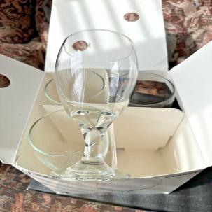 Libbey Box Set of 4 Claret Stemmed Beverage Glass Glasses 16oz Iced Tea