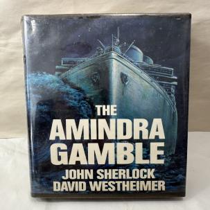 THE AMINDRA GAMBLE By John Sherlock & David Westheimer 1982 DJ / Hardcover