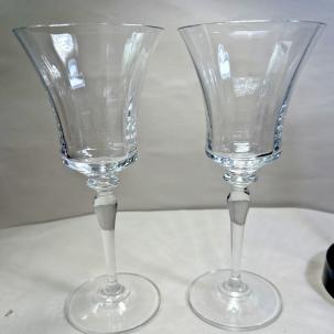Mikasa Crystal Jamestown Wine Glasses / Water Goblets - Set of Two - EUC