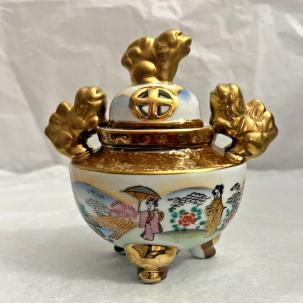 Hand Painted Incense Burner - Made in Japan circa 1970