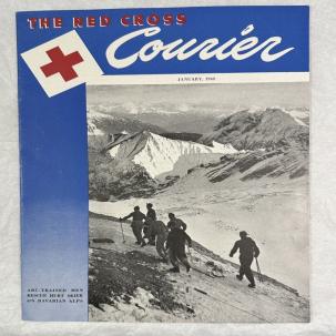1948 January Red Cross Courier Magazine - ABC-Trained Men Rescue Hurt Skier