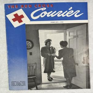 1948 February Red Cross Courier Magazine - America's Doors Will Swing Wide Open