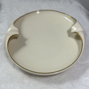 Vintage Ashtray Lenox Gold Trim 8” Mid Century Modern Mansfield Ivory Gold Trim