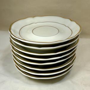 Set of 8 Limoges L.Bernardaud Louis IV Tea Saucers - 5-5/8" - New Without Tags