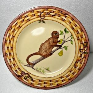 One American Atelier Monkey Fruit Dessert Salad Plate 8"