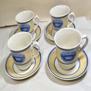 Set of 4 Churchill England Millennium Collection Cups and Saucers - NOS, Mint