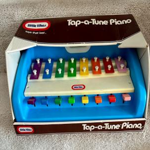 Little Tikes Tap A Tune Piano Keyboard Blue Vintage 1985