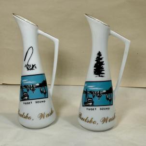 Viletta's Arts Fine Bone China Puget Sound Mini Vases Circa 1967 - Set Of Two