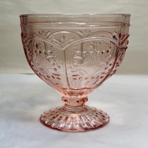 Fitz and Floyd Pink Trestle Water Goblet Wine Glass - Unboxed, Unused
