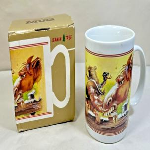 Leanin' Tree Coffee Mug -- "I Only Get Mean and Nasty" -- Nate Owens 1993 - NIB