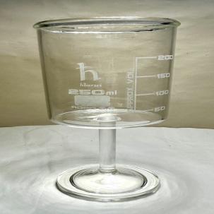 Handmade Beaker Wine Glass, Made of Lab Grade Borosilicate 3.3 Glass - 250mL