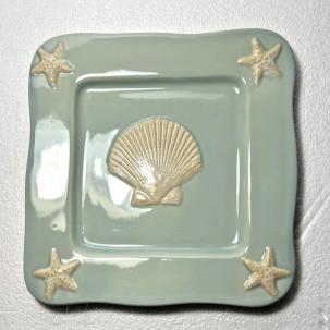 One (1) Shoreline Collection Salad Plate - Home Studio Stoneware