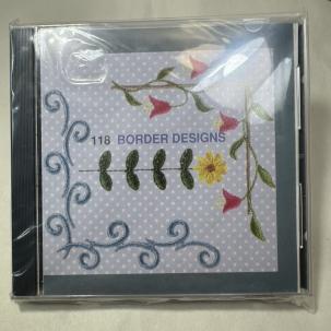 Janome Sewing Machine MEMORY CARD 118 Embroidery Card Border Designs - NEW
