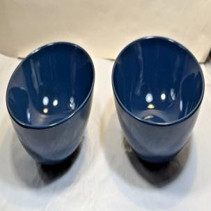 Set of 2 (Two) IKEA Of Sweden FARGRIK Royal Blue Coupe Cereal Bowls 21963