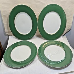 Bangladesh / Green Monno by Crate & Barrel Dinner Plates 11" - NOS, Unused - 4
