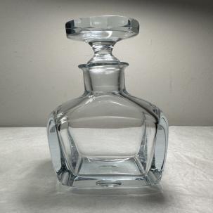 Strombergshyttan Crystal Decanter w/Round Stopper ~ Sweden / Signed / UNUSED
