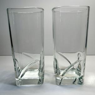 Set of 2 Durobor Verrières de Soignes Hi-Fi Tumbler Glasses 6 1/2” Belgium NOS