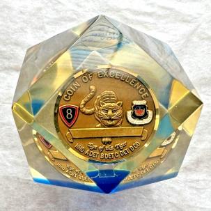 516th Personnel Services Tiger Battalion - Korea - Coin of Excellence - Encased