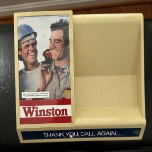 One (1) Vintage Winston Cigarette Plastic Store Display - 12" x 10 1/4"