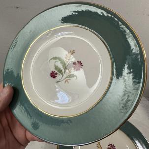 Set of Four (4) Homer Laughlin Cavalier Eggshell Dessert Plates - 7 1/4"