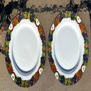 Two Dansk Cornucopia Salad Plates - 8 3/4"