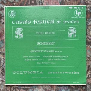 Schubert Quintet In C Major Op 163 - Casals Festival ML 4714 - Six Eye